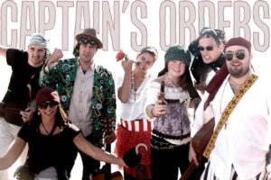 Saturday 10th. Valloween Costume Party 8-10 Captain's Orders 8pm Pirate Rock Band Costume Contest 9:30pm