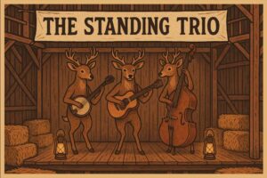 Saturday 20th.
The Standing Trio. 7-9pm
Stompgrass
